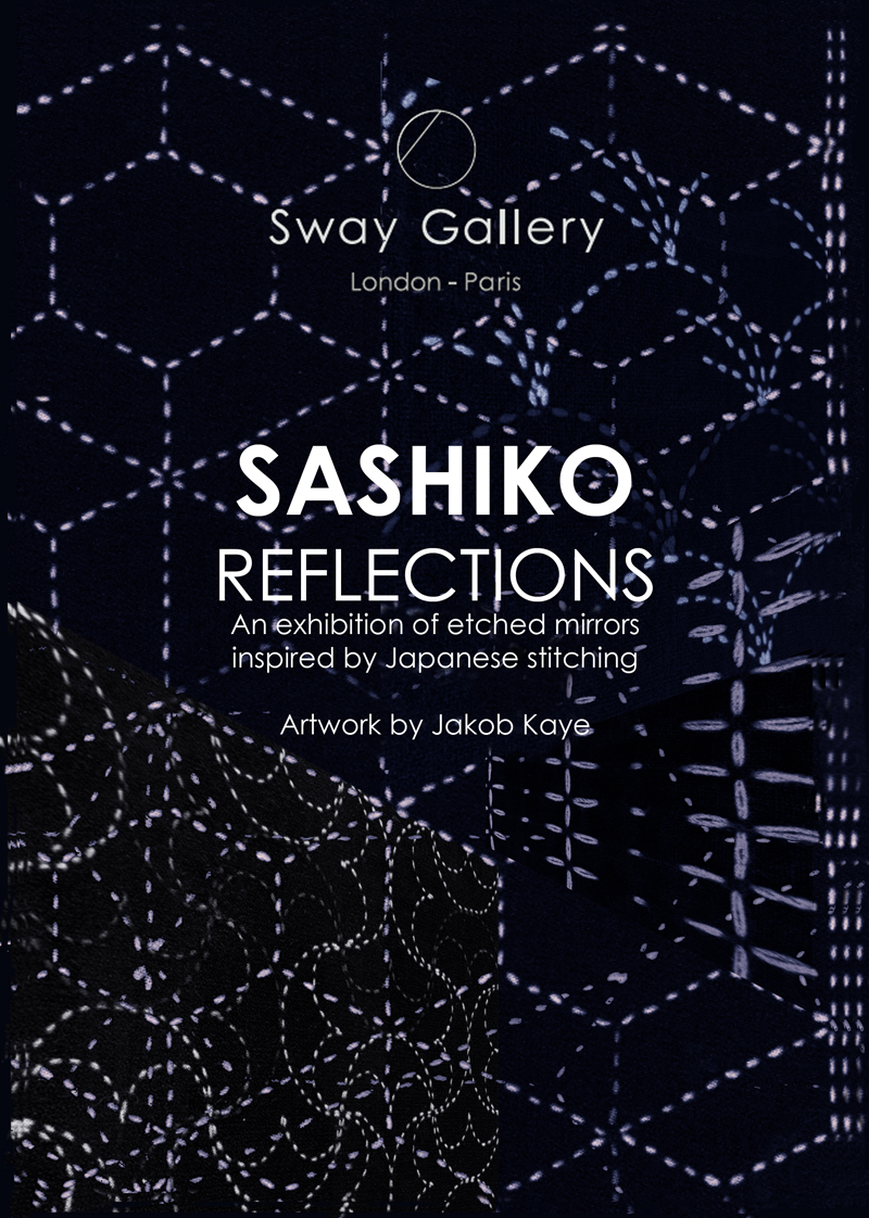 SASHIKO REFLECTIONS – A series of etched mirrors inspired by Japanese stitching